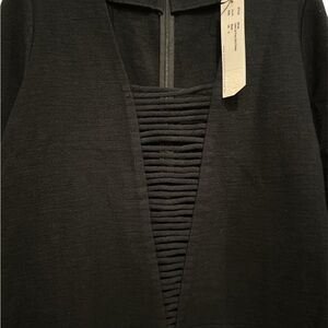 Women’s black Lace up fray mini dress size 8 NWT